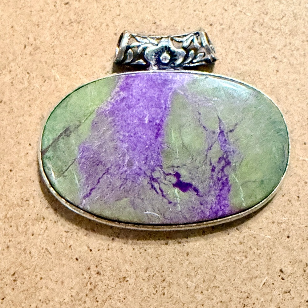 Elegant XL Purpurite Pendant Necklace